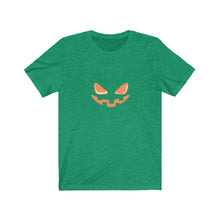 Load image into Gallery viewer, Jack O&#39;lantern Face Unisex Jersey Short Sleeve Tee
