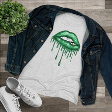 Load image into Gallery viewer, Emerald Luscious Lips Triblend Tee
