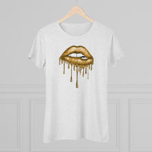 Load image into Gallery viewer, Gold Luscious Lips Triblend Tee
