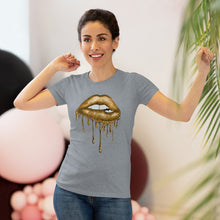 Load image into Gallery viewer, Gold Luscious Lips Triblend Tee
