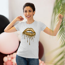 Load image into Gallery viewer, Gold Luscious Lips Triblend Tee
