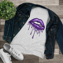 Load image into Gallery viewer, Purple Luscious Lips Triblend Tee
