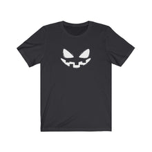 Load image into Gallery viewer, Jack O&#39;lantern Face Unisex Jersey Short Sleeve Tee
