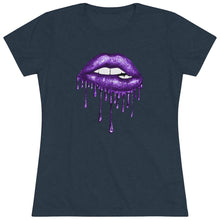 Load image into Gallery viewer, Purple Luscious Lips Triblend Tee
