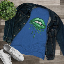 Load image into Gallery viewer, Emerald Luscious Lips Triblend Tee
