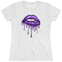 Load image into Gallery viewer, Purple Luscious Lips Triblend Tee
