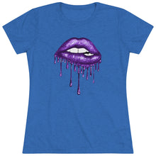 Load image into Gallery viewer, Purple Luscious Lips Triblend Tee
